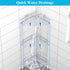HuggieGems 3-Tier Blue Corner Shower Caddy with Hooks - Bathroom Organizer
