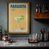 Poster Master Margarita Poster: Retro Cocktail Recipe Print for Aesthetic Kitchen or Restaurant Decor