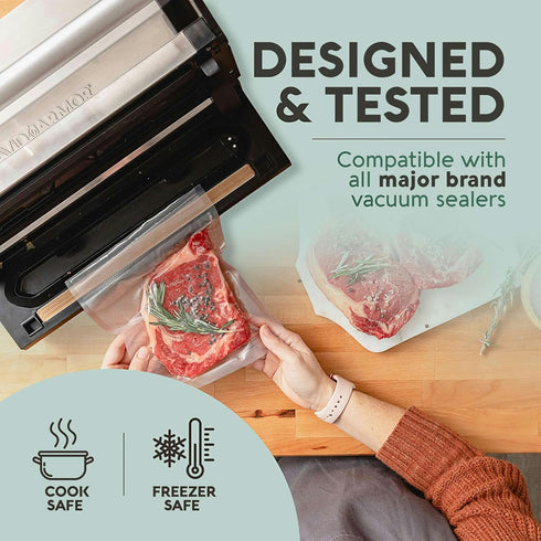Avid Armor Vacuum Sealer Bags, Non-BPA Freezer Bags for Food Storage, Freezing, and Sous Vide Cooking, 150 Bags Combo