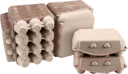 LayHyand 30 Pack, Dozen 3x4 12 Count Vintage Egg Cartons Blank Natural Paper Pulp Square Egg Cartons Eggs, Classical
