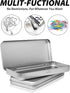 3 Pack Metal Tin Box with Lid, Rectangular Tins with Hinged Lid for Storage of Jewelry, Candies, and Crafts