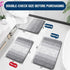 OLANLY Luxury Bathroom Rug Set, 2 Piece Soft Microfiber Bath Rugs, Non-Slip Light Grey Mats