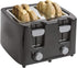 Continental Electric CE-TT029 4 Slice Toaster, Cool Touch, Black