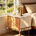 yuboo 36 Inches Boho Nightstand Dresser Cover Top for Bedroom, Short Cream