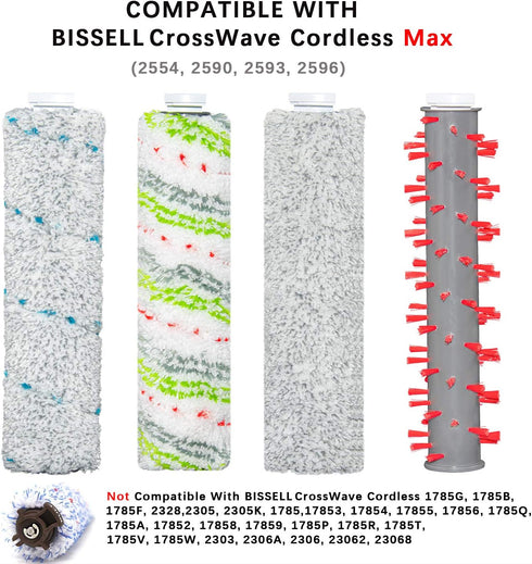 2787 1866 2554A,2590,2593,2596,for 35151, 3515, 35152, 3513, 3518 Multi-Surface Pet Brush Rolls & Vacuum Filters