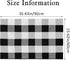 Buffalo Plaid Outdoor Rug 2x3, Black and White Checkered Cotton Woven Rug for Indoor Outdoor Entryway