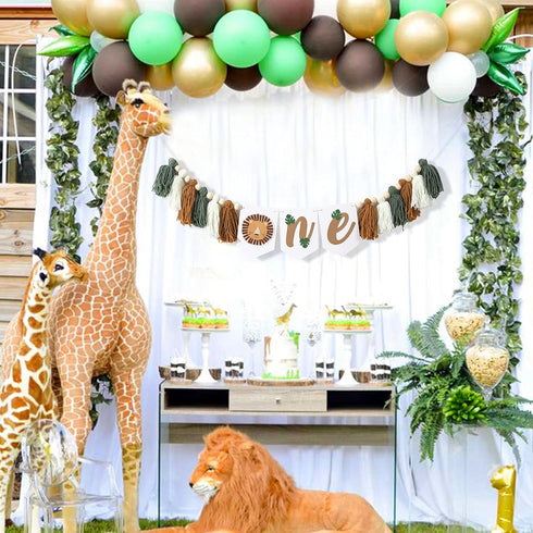 Bohemian Lion High Chair Banner,the Lion's First Birthday, the King of the Jungle, Photography Props in the Studio