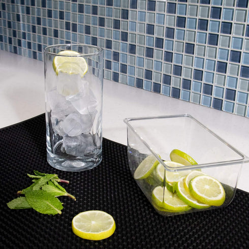 18" 12" 2-pack x Black Bar Mats, - Professional Bartender's Non-Slip Drink Cocktail Mixing Service Mat - Accessories