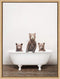 Kate and Laurel Sylvie Three Little Bears in Vintage Bathtub Framed Canvas