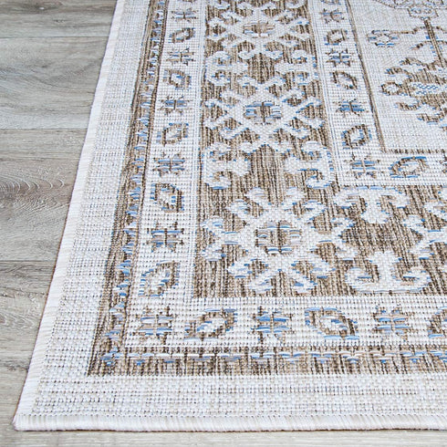 Couristan Charm Woodburn Indoor/Outdoor Area Rug, Ivory-Sand, 2'2" x 4'3"