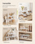 Countertop UKCS007W01 SONGMICS Spice Rack, Expandable Kitchen Shelf, Small Cupboard Organizer, Metal, Space-Saving