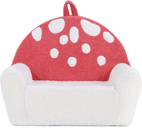 Costzon Kids Couch, Comfy Toddler Soft Sofa Chair with Fleece Fabric Cover,