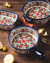 Vintage Style Red Daisy Flower Ceramic Bakeware Casserole Dish, 32 OZ, 1 PCS, Baking Pan with Handles for Oven