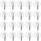 20 Pack Clear Plastic Strong Suction Cups with Removable Hook, 7/8" Diameter