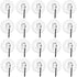 20 Pack Clear Plastic Strong Suction Cups with Removable Hook, 7/8" Diameter