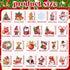 24 Pieces Christmas Refrigerator Magnets Christmas Santa Claus Gnome Snowflake Magnets Decorative Car Fridge Magnetic Stickers Xmas Magnets Decorations for Metal Door Mailbox Car Decor