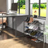 3-Tier 12 Simple Houseware Expandable Shoe Racks with Shelves for Pairs of Shoes, Black