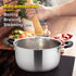 E-far 4 Quart Stock Pot, Stainless Steel Soup Pot with Glass Lid, Heavy Duty, Dishwasher Safe, Rust Free