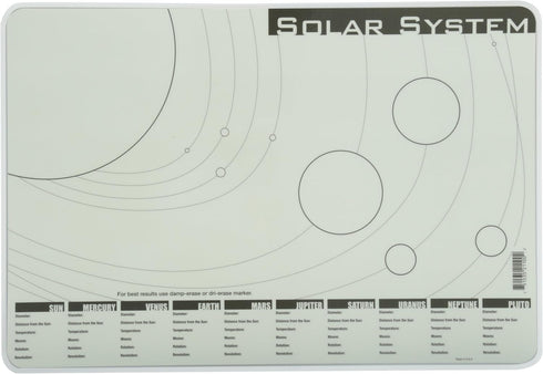 Painless Learning Solar System Placemat, 1 Count, Black, Yellow, White