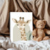 Set 3, 12x16 inch Nursery Wall Decor of Cute Animal Lion Elephant Baby Pictures Poster Prints, Giraffe Jungle Canvas