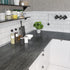 CRE8TIVE Dark Grey Wood Contact Paper, 12"x80" Self Adhesive Faux Wood Wallpaper for Kitchen Bedroom Cabinets