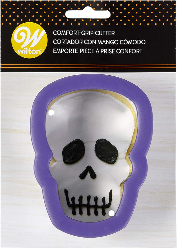 Wilton Comfort Grip Purple Skull Cookie Cutter, 2310-3742
