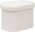 PINPLUS Storage Ottoman Boulce Tufted Oval Small Ottomans Bench Foot Rest with