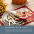 Elrene Home Fashions Swaying Leaves Bordered Fall Napkins, 17" x 17", Set of 8 for Seasonal Dinner