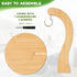 Countertop, Banana Holder w/ Hanging Hook, Rustic Wooden Grape Stand for Kitchen Bamboo Fruit Hanger To Keep Bananas