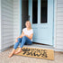 Wipe Your Paws Welcome Outdoor Indoor Door Mat, Nonslip Coir Doormat for Dog Lovers New Home Gift