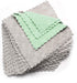 kimteny 12 Pack Dish Towels - 10x10 in Premium Coral Velvet Dishcloths, Super Absorbent Kitchen Towels (Green-Grey)