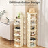 8 Closet Kitstorack Vertical Shoe Rack: Tiers Stackable Shoe Rack for DIY Free Standing Shoe Organizer Small Shoe Shelf