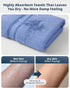 Set 6 Set, 100% 2 2 2 LANE LINEN Luxury Bath Towels - Piece Cotton Bathroom Towel, Zero Twist, Quick Dry Shower Towels