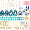 QIKAIDE 370 Pcs Crystal Suncatcher Kits Hanging Chandelier Crystals Prisms Parts Rainbow Maker