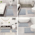 Arotive Luxury Chenille Toilet Rugs, U-Shaped Soft Absorbent Non-Slip Bathroom Mat, Light Grey