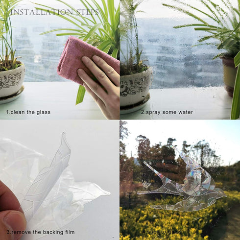 Swallow Static Window Clings, Anti Collision Window Decals for Bird Strikes, Set of 20
