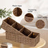 DULLEMELO Small Bathroom Basket, Wicker Toilet Tank Organizer, Set of 2 Waterproof Baskets for Organizing