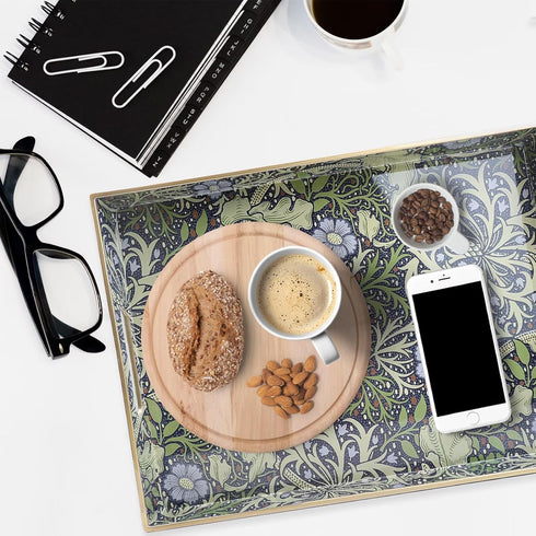 Stylish Seaweed Serving Tray with Handles for Home Decor