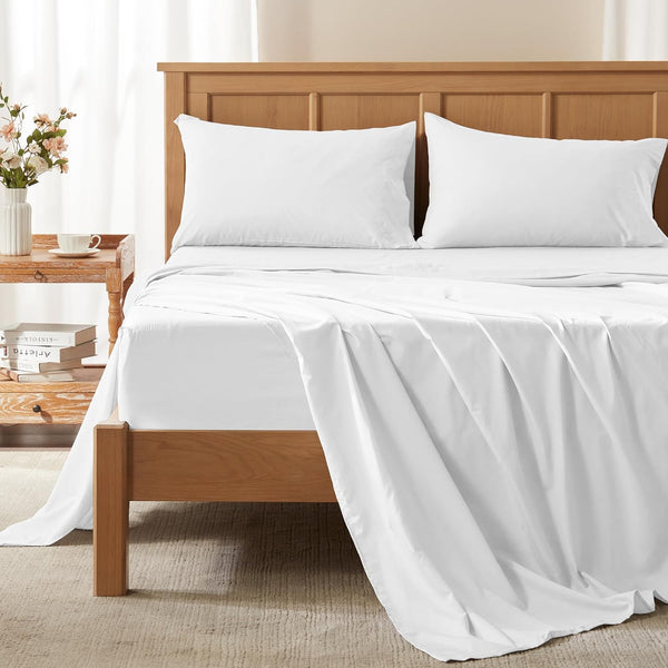 Comfort Spaces Coolmax Moisture Wicking Sheet Set, Soft Fade Resistant, Deep Pocket Fits Up to 16" Mattress, Twin XL,