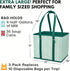 Creative Green Life (3 Pack) Reusable Grocery Bags Heavy Duty Reusable Shopping Bags for Groceries with Box Shape