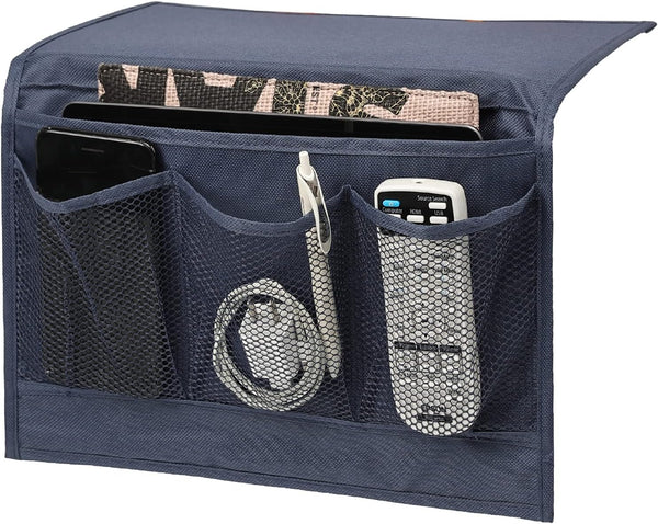 Surblue Bedside Caddy 4 Pockets Bedside Storage Organizer for TV Remote Control