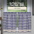 Buffalo Check Tier Pair Window Curtain Set, 58 Inch Width, 24 Inch Length, Navy & Ivory Plaid Drapes