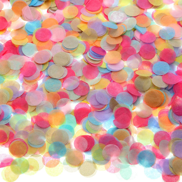 TecUnite Round Tissue Paper Table Confetti Dots for Wedding Birthday Party Decoration, Colorful