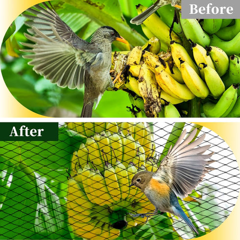 13 40 Bird Netting for Garden, x FT Bird Netting for Chicken Coop, Heavy Duty Garden Poultry Net Mesh with Ties