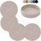 Trivets for Hot Dishes, 4 Pcs Heat Resistant Hot Pads with Storage Basket for Kitchen Countertops (Brown)