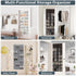 Hualleko 40 20 Large Mesh Pocket Over the Door Shoe Organizer,Hanging Shoe Rack for Door, Shoes Organizer Hanger