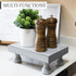Decorative Wood Riser for Display, Modern Farmhouse Pedestal Stand for Home & Kitchen Decor, Rustic Bathroom Counter