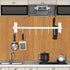 Dseap Pot Rack, Hanging Rack Rail with 8 Hooks, Wall Mounted Pot Hangers for Kitchen, White