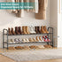 2 Closet 18-Pairs AOODA Long Tier Shoe Rack for Metal Wide Stackable Shoe Storage Organizer for Entryway, Bedroom