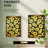 Set 2, Sunflower Black Decorative Tray of Plastic Serving Tray with Handles, Rectangular Coffee Table Tray, Nesting